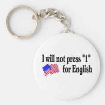 Je ne presserai pas 1 pour l'anglais porte-clé