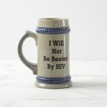 Je ne serai pas battu par HIV Mugs