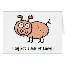 Je ne suis pas activiste d'animal de lard carte de vœux