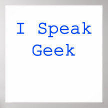 Je parle le geek poster