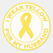 Je porte le jaune pour mon mari adhésifs