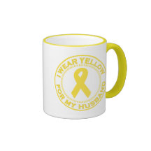 Je porte le jaune pour mon mari tasse à café