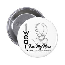 Je porte le ruban de cancer de l'os pour mon héros badges