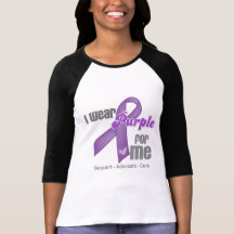 Je porte un ruban pourpre pour moi t-shirts