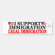 Je soutiens l'immigration juridique adhésifs pour voiture