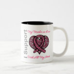 Je soutiens ma conscience de cancer du sein de bel tasses à café
