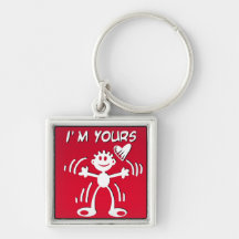 Je suis à vous - chiffre de bâton de valentine porte-clefs