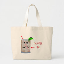 Je suis avec lui ! sac fourre-tout