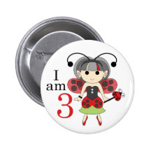 Je suis bouton de Pinback d'anniversaire de fée de Badge Avec Épingle