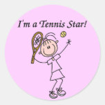 Je suis des autocollants d'un star du tennis