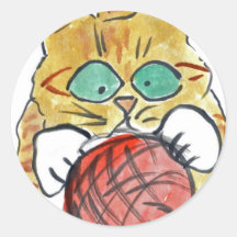 Je suis ion coincé que le fil meows le chaton autocollants