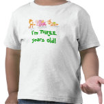 Je suis TROIS années de T-shirt pour des enfants e