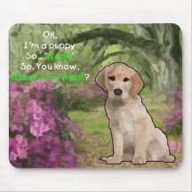 Je suis un chiot tapis de souris