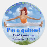 Je suis un renonceur ! (image personnalisable) autocollants ronds