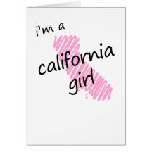 Je suis une fille de la Californie Cartes De Vœux