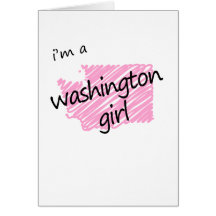 Je suis une fille de Washington Carte De Vœux