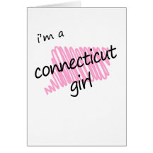 Je suis une fille du Connecticut Carte De Vœux