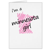 Je suis une fille du Minnesota Carte De Vœux
