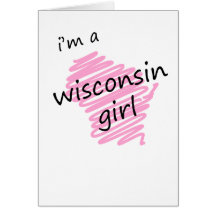 Je suis une fille du Wisconsin Cartes De Vœux