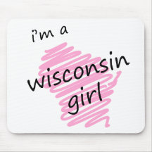 Je suis une fille du Wisconsin Tapis De Souris