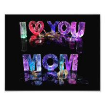 Je t'aime maman photo sur toile