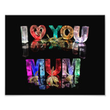 Je t'aime maman photo sur toile