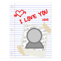 je t'aime : papier polaroïd cartes postales