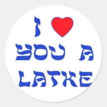 Je t'aime un Latke Adhésif