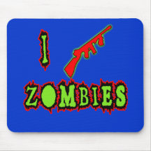Je tire des zombis ! T-shirt drôle de zombi Tapis De Souris