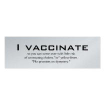 Je vaccine, ainsi vous pouvez venir avec peu de r… modèle de carte de visite