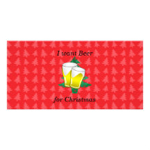 Je veux la bière pour Noël Carte Avec Photo
