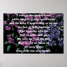 Je viens seul au jardin floral posters