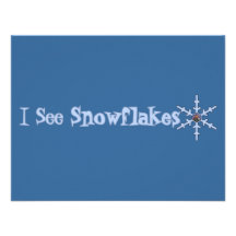 Je vois des flocons de neige faire-part