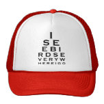 Je vois des oiseaux Eyechart Casquettes De Camionneur