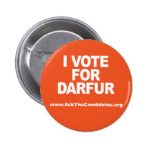 Je vote pour le bouton du Darfour Badges Avec Agrafe