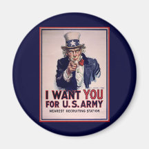 Je vous veux pour l'armée américaine magnets pour réfrigérateur
