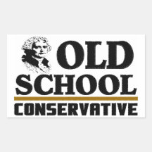 Jefferson: Oude Conservatieve School! Rechthoek Stickers