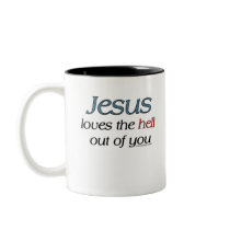 Jésus aime l'enfer hors de vous attaque mug à café