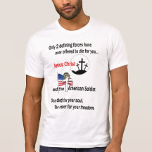 Jésus-Christ et le soldat américain T-shirts