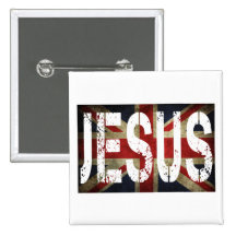 Jesus Drapeau Anglais Badges Avec Agrafe