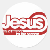 Jésus est la raison de la saison adhésif rond