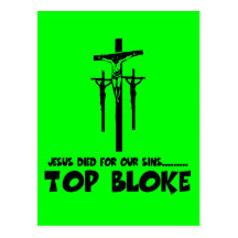 Jésus est mort pour nos péchés carte postale
