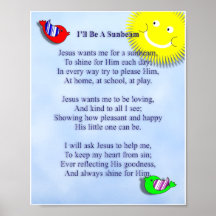Jésus me veut pour une image mignonne de Sunbeam Posters