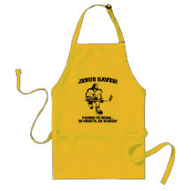 Jesus Saves Hockey grappige t-shirt Schort