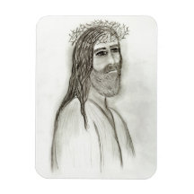 Jesus van de kant rechthoek magneet