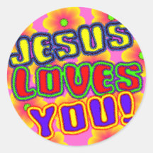 Jésus vous aime ! Autocollant