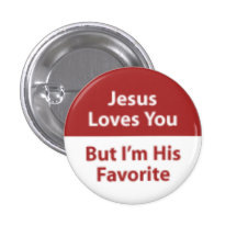 Jésus vous aime, mais je suis son favori badges