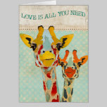 Jeter un coup d'oeil l'amour de girafes est tout q cartes