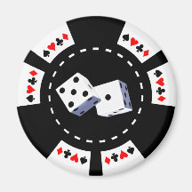 JETON DE POKER AVEC L'ORNEMENT DE MATRICES MAGNETS POUR RÉFRIGÉRATEUR