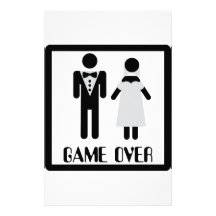 jeu au-dessus d'icône nuptiale de couples papier à lettre customisable
